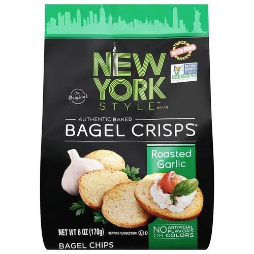NY STYLE RSTD GARLIC BAGEL CRISPS 6OZ