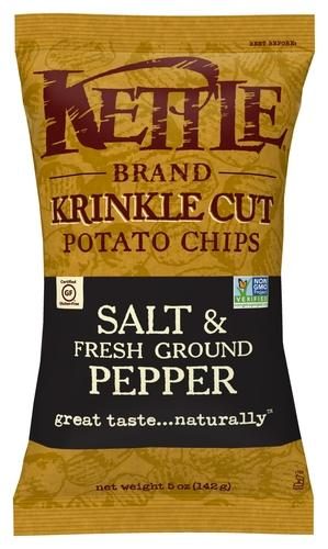 KETTLE SALT & FRESH GROUND PEPPER CHIPS 5OZ