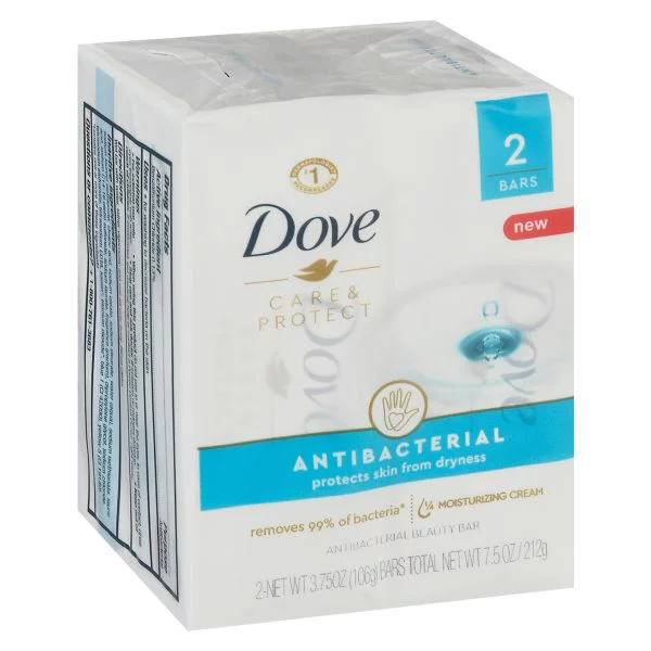 DOVE ANTIBACTERIAL SOAP BAR 2PK 7.5OZ