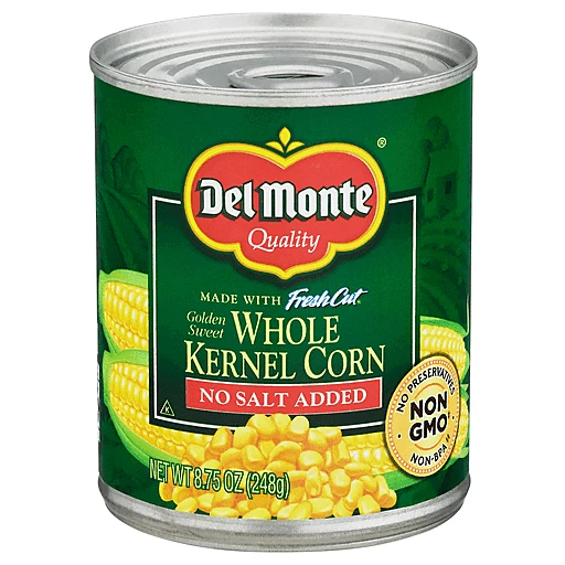 DEL MONTE WHOLE KERNEL CORN NO SALT 8.75OZ
