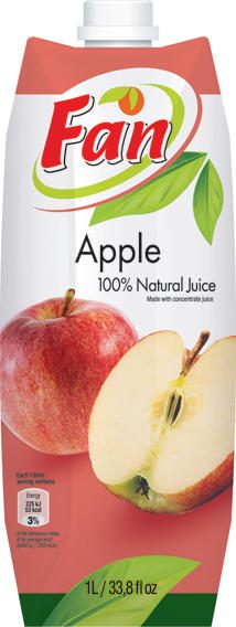 FAN 100% APPLE JUICE 1LT