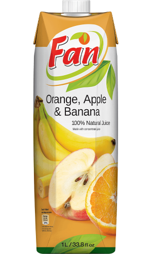 FAN ORANGE APPLE BANANA 100% JUICE 1LT
