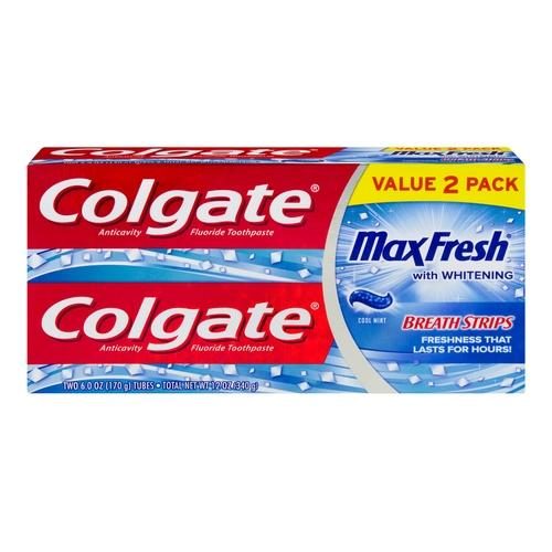 COLGATE MAX FRESH COOL MINT 2PK 12OZ