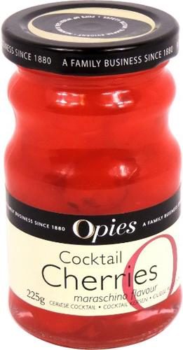 RED MARACHINO COCKTAIL CHERRIES 225G