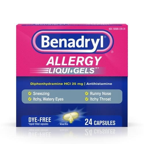 BENADRYL LIQUI GELS ALLERGY 24CT