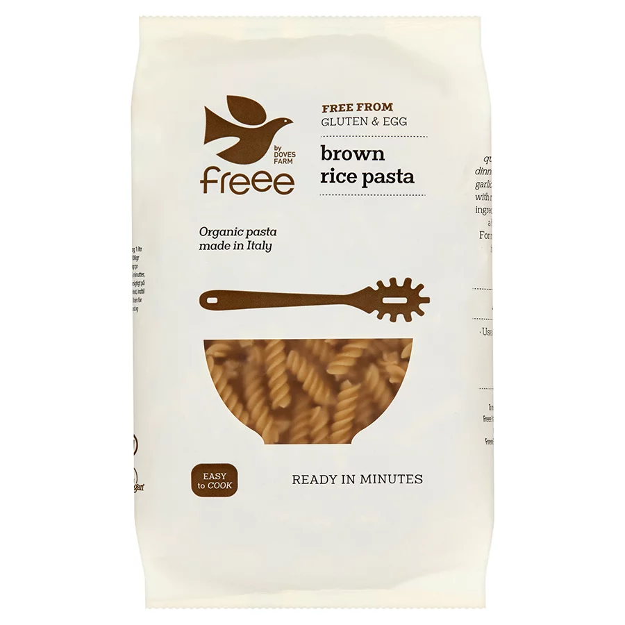 DOVES BROWN RICE FUSILI PASTA OG 500G