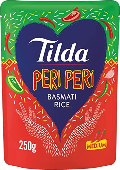 TILDA STEAMED PERI PERI RICE 250G