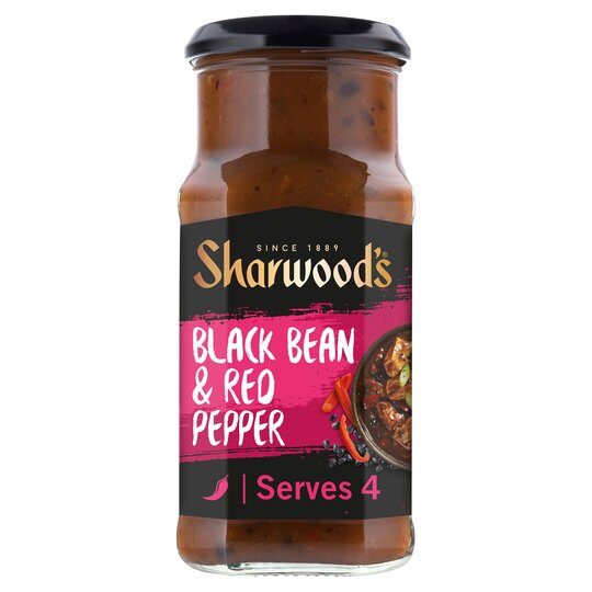 SHARWOODS BLACK BEAN & RED PEPPER SAUCE 425G