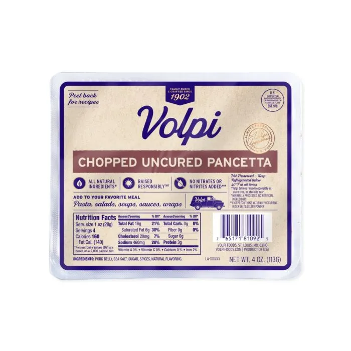 VOLPI CHEF STYLE CHOPPED PROSCIUTTO 4OZ