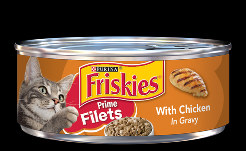 WET PRIME FILETS WITH CHICKEN IN GRAVY CAT FOOD