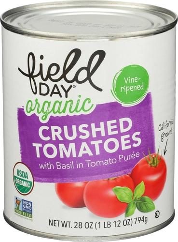 FIELD DAY CRUSHED TOMATOES W/ BASIL 28 OZ.