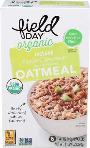 FIELD DAY APPLE CINNAMON INSTANT OATMEAL 11.3 OZ