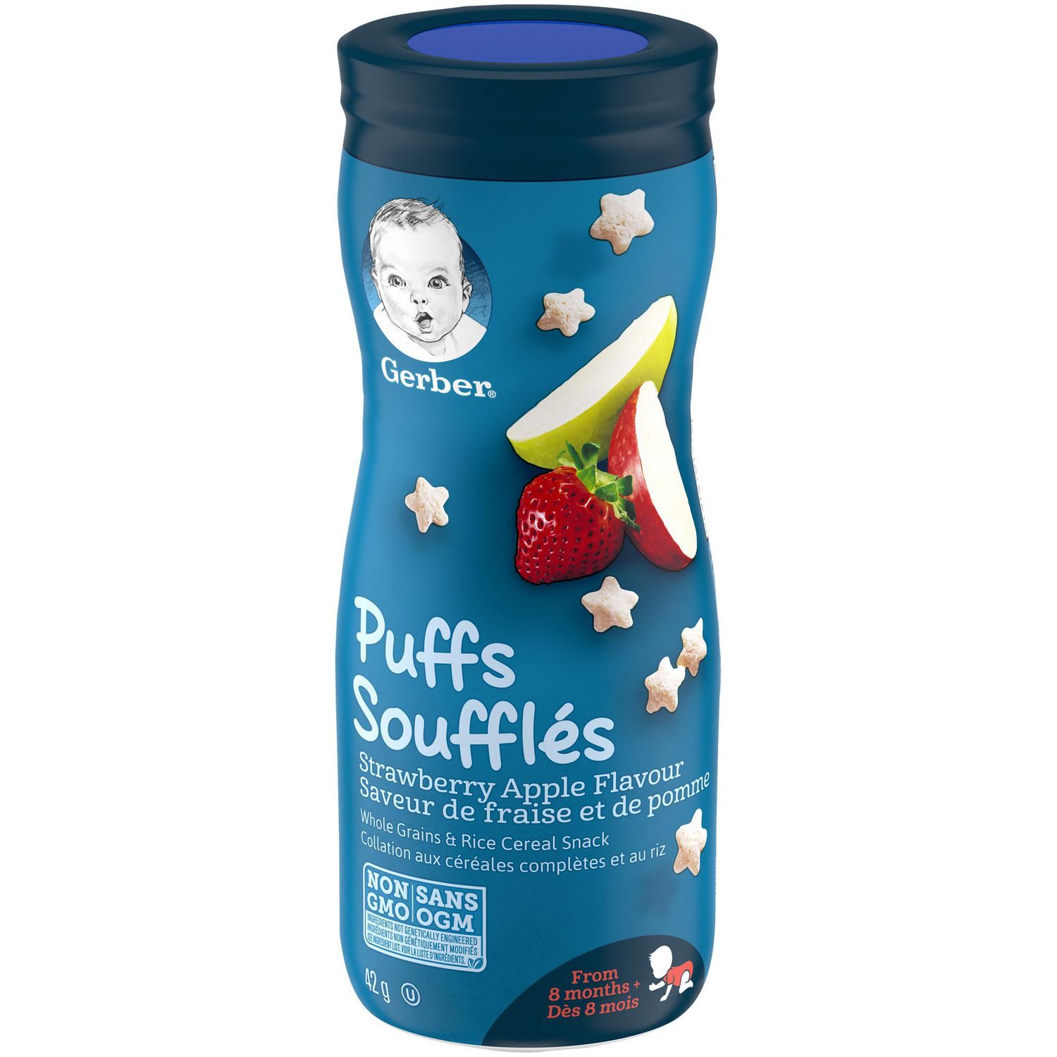 GERBER PUFFS STRAWBERRY APPLE 42G