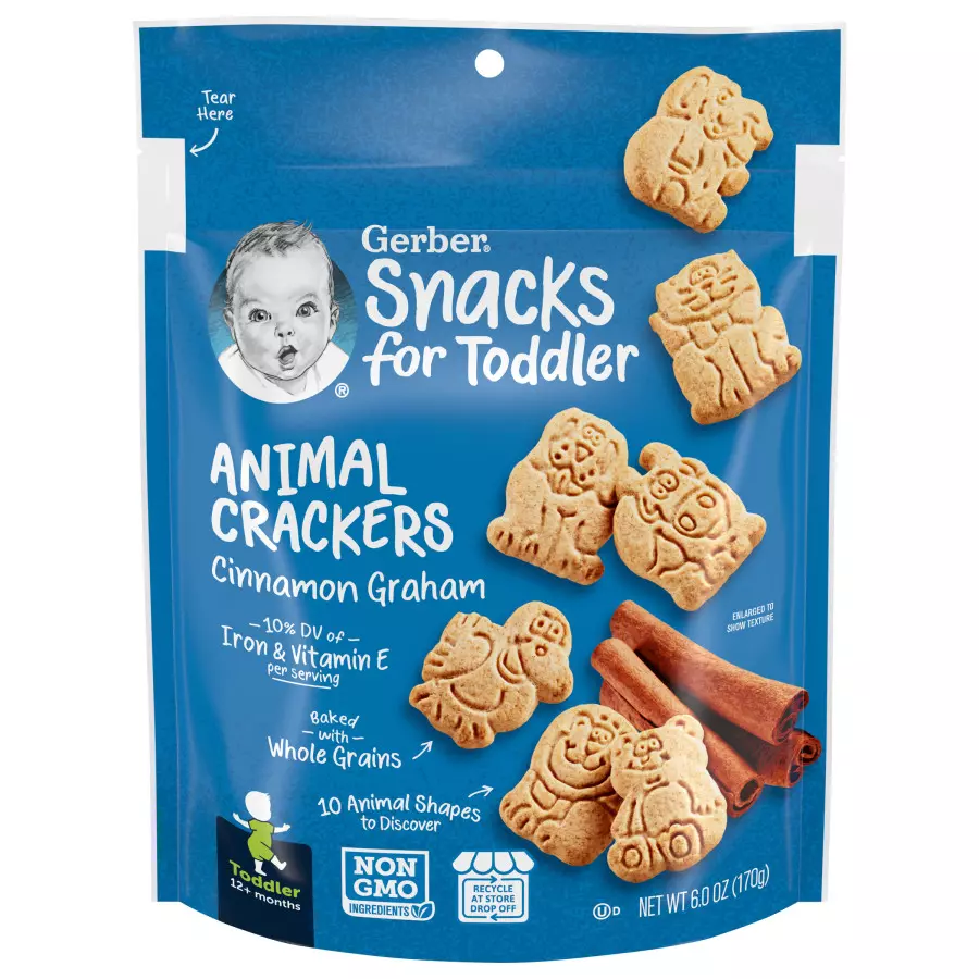 GERBER ANIMAL CRACKERS CINNAMON GRAHAM 170G