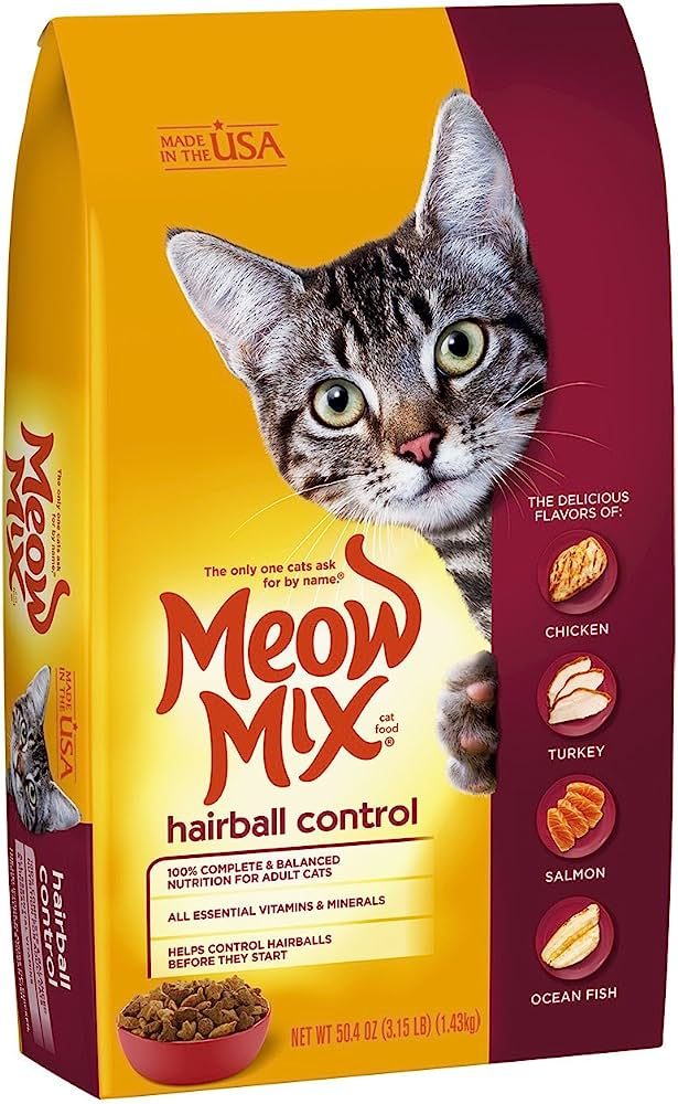 MEOW MIX HAIRBALL CONTROL DRY CAT FOOD 3.15LB