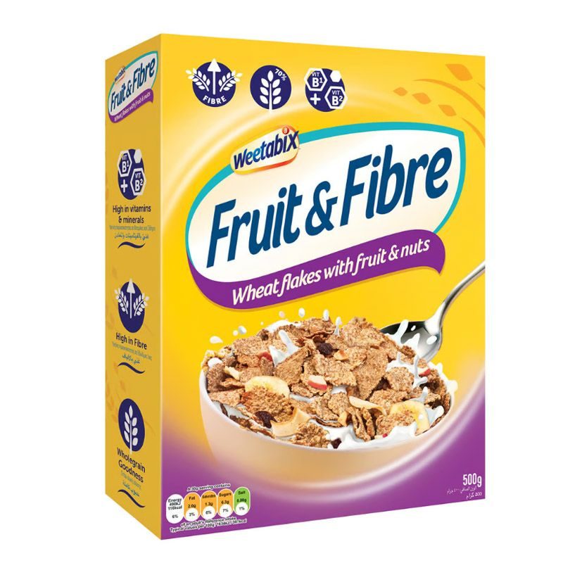 FRUIT & FIBRE WHEAT FLAKES W F&N 500G