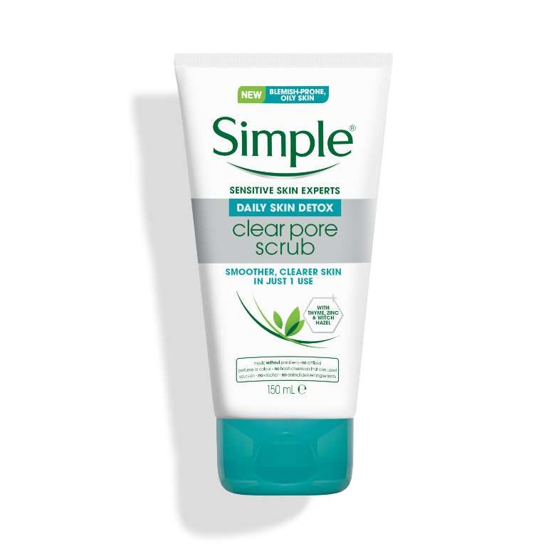 SIMPLE DAILY SKIN DETOX CLEAR PORE SCRUB 150ML