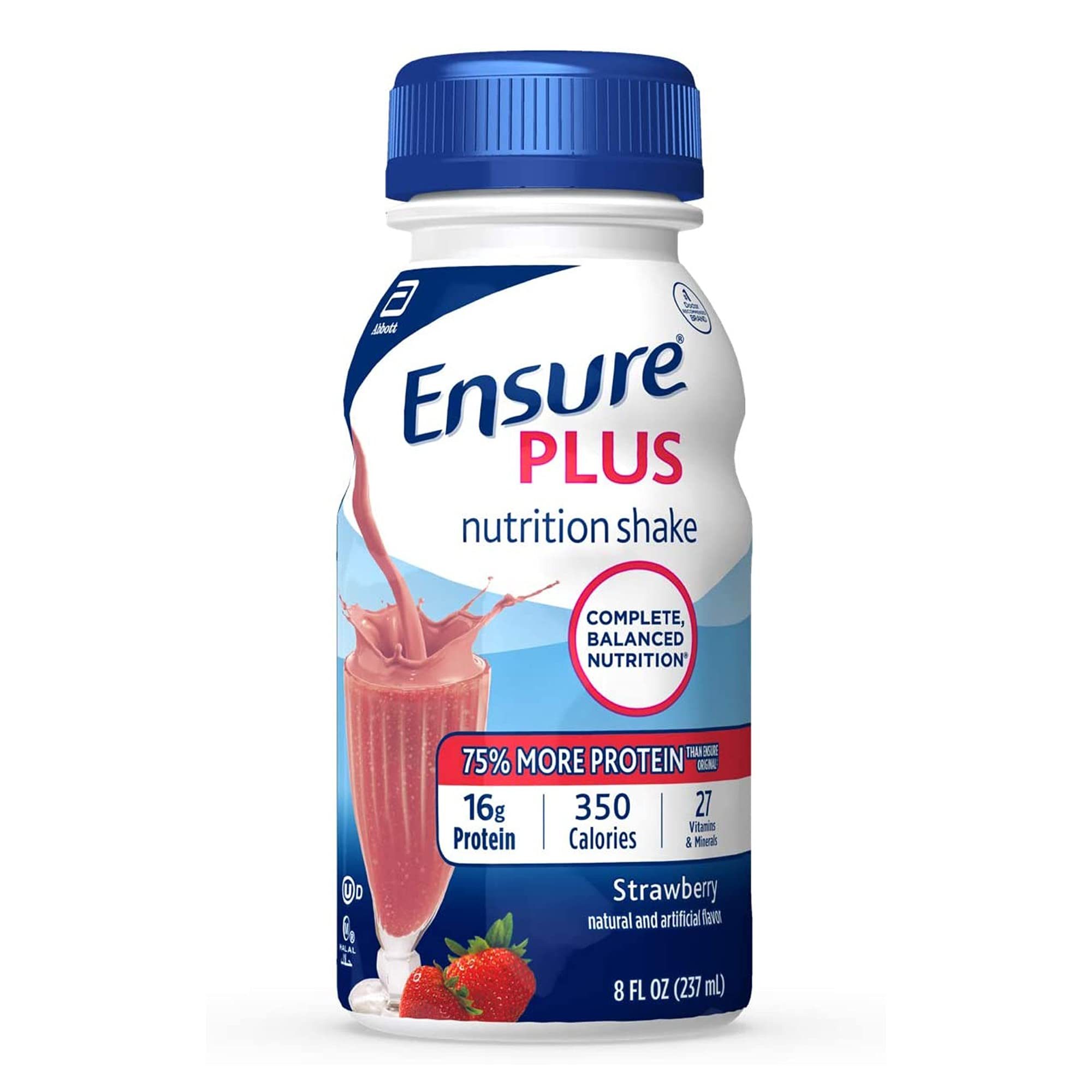 ENSURE PLUS STRAWBRRY SHAKE 8 OZ
