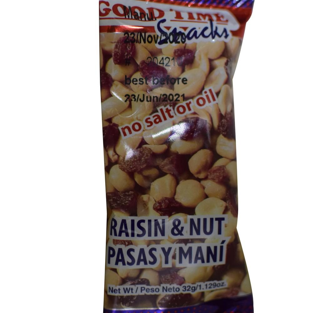 GOOD TIME SNACKS RAISIN & NUT 32G