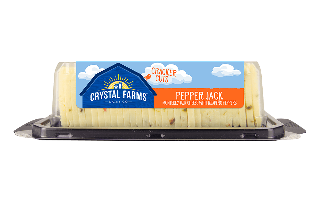 CRYSTAL FARMS PEPPER JACK CRACKER CUTS 7 OZ