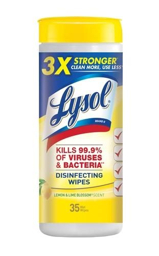 LYSOL SANI WIPES LEMON/LIME 35CT 7.3OZ