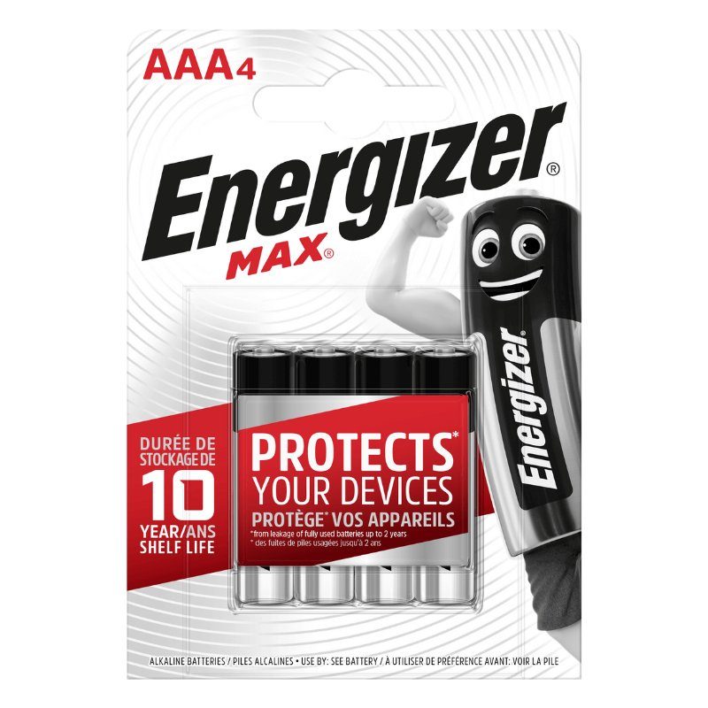 ENERGIZER BATTERY MAX AAA4 4 PCK