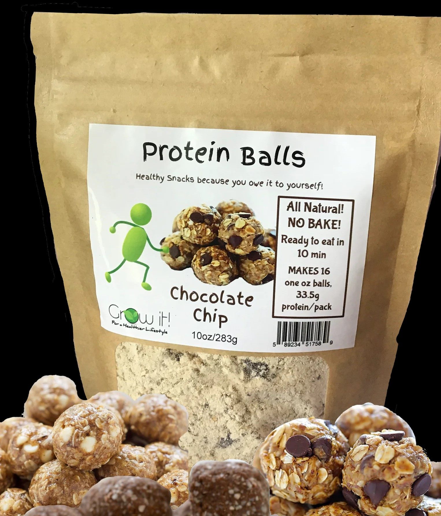 GROW IT PROTEIN BALLS 10OZ COCONUT
