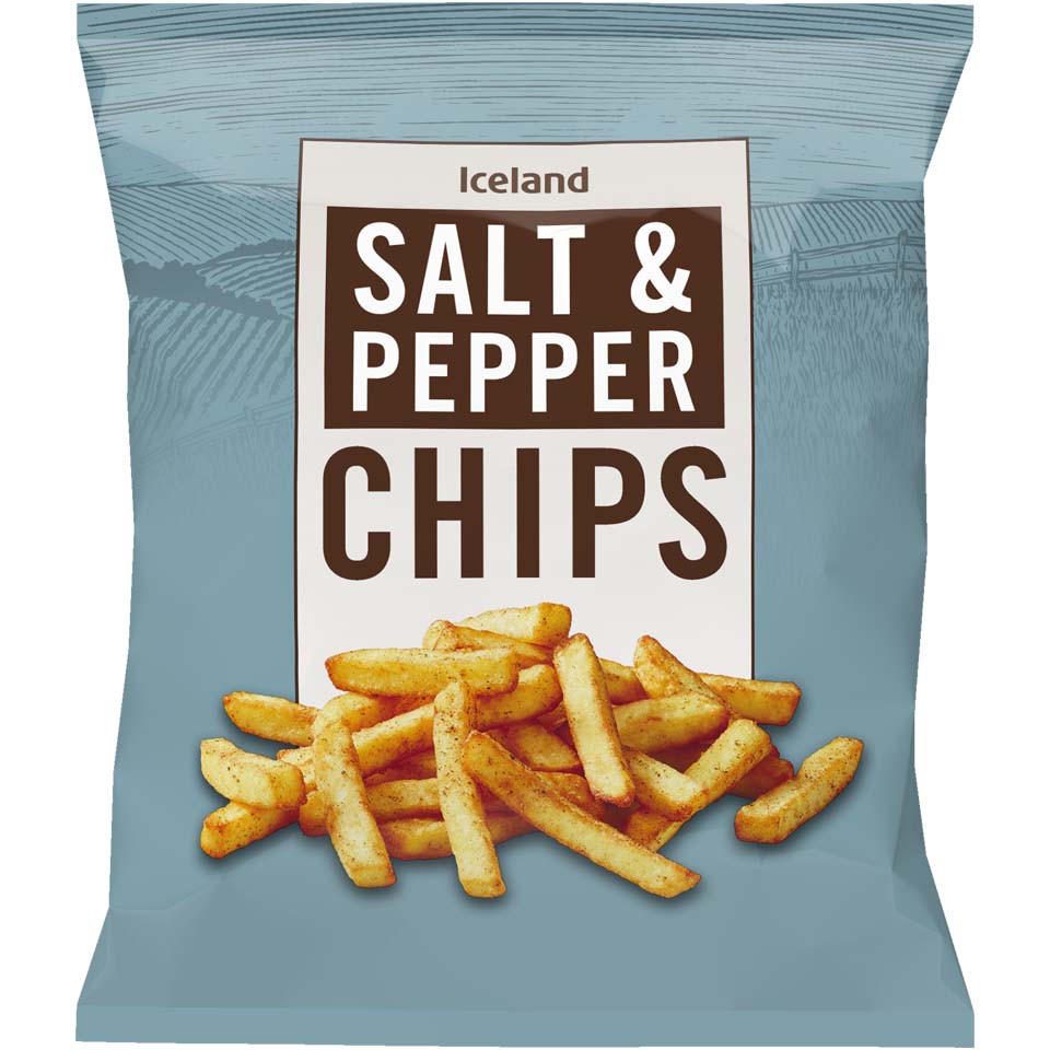 ICELAND SALT & PEPPER CHIPS 900G