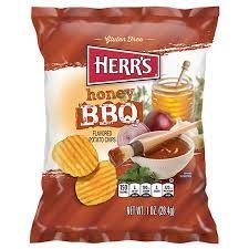 HERRS HONEY BBQ POTATO CHIPS 1OZ