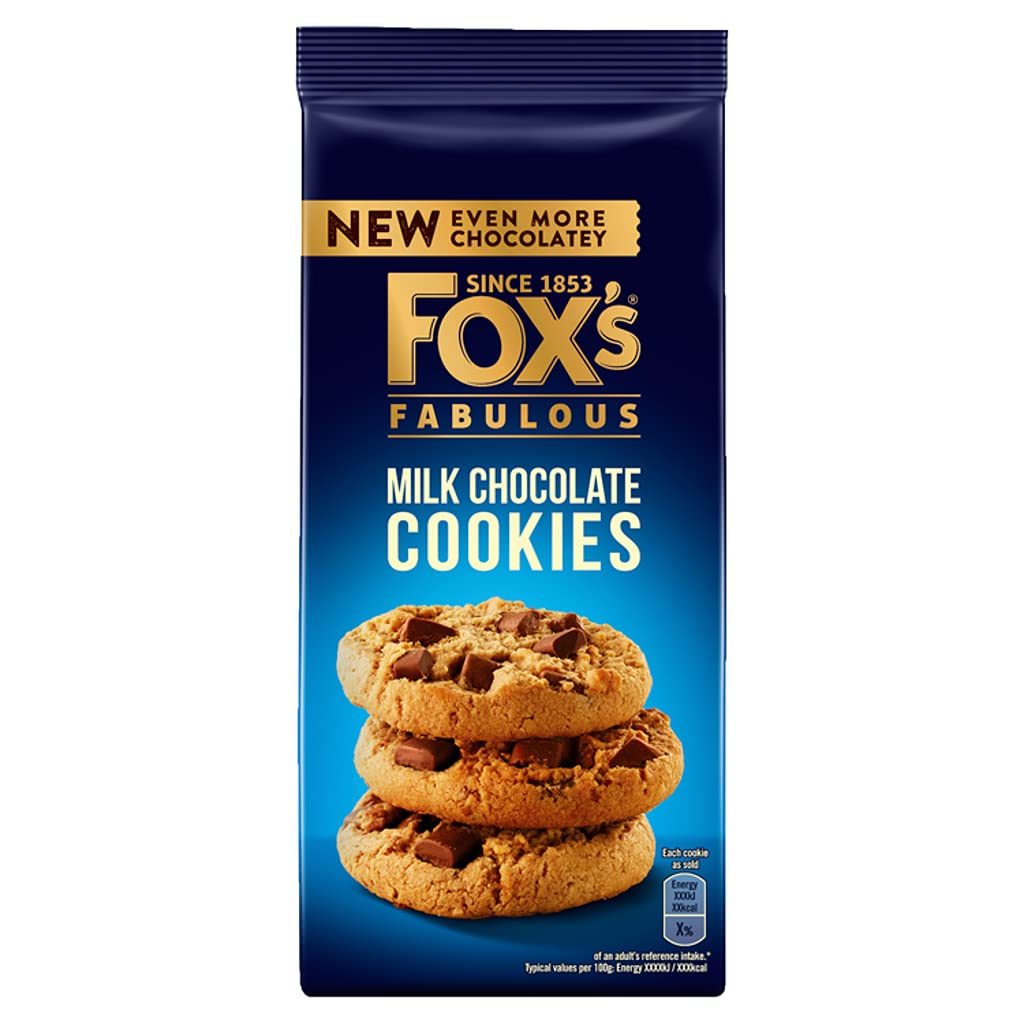 FOXS MILK CHOC COOKIES 180G