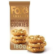 FOXS WHITE CHOC COOKIES 180G