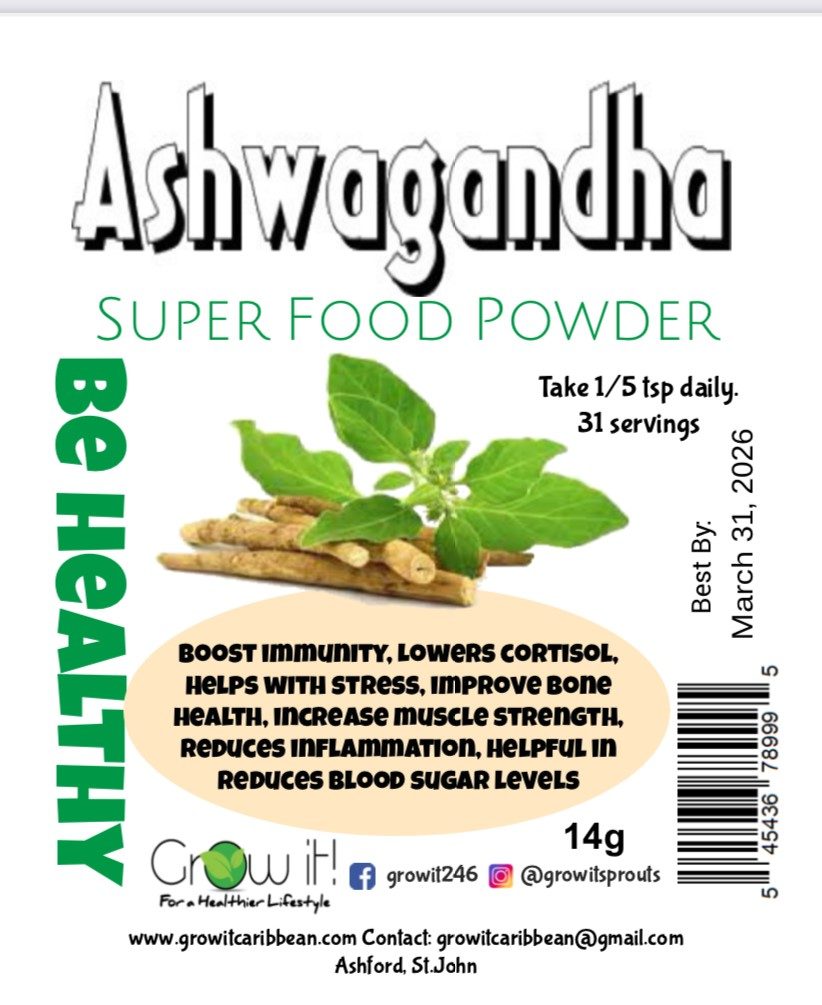 GROW IT! ASHWAGANDHA POWDER 14G