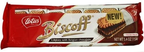 BISCOFF COOKIES WITH BELGIAN CHOCOLATE 5.4OZ