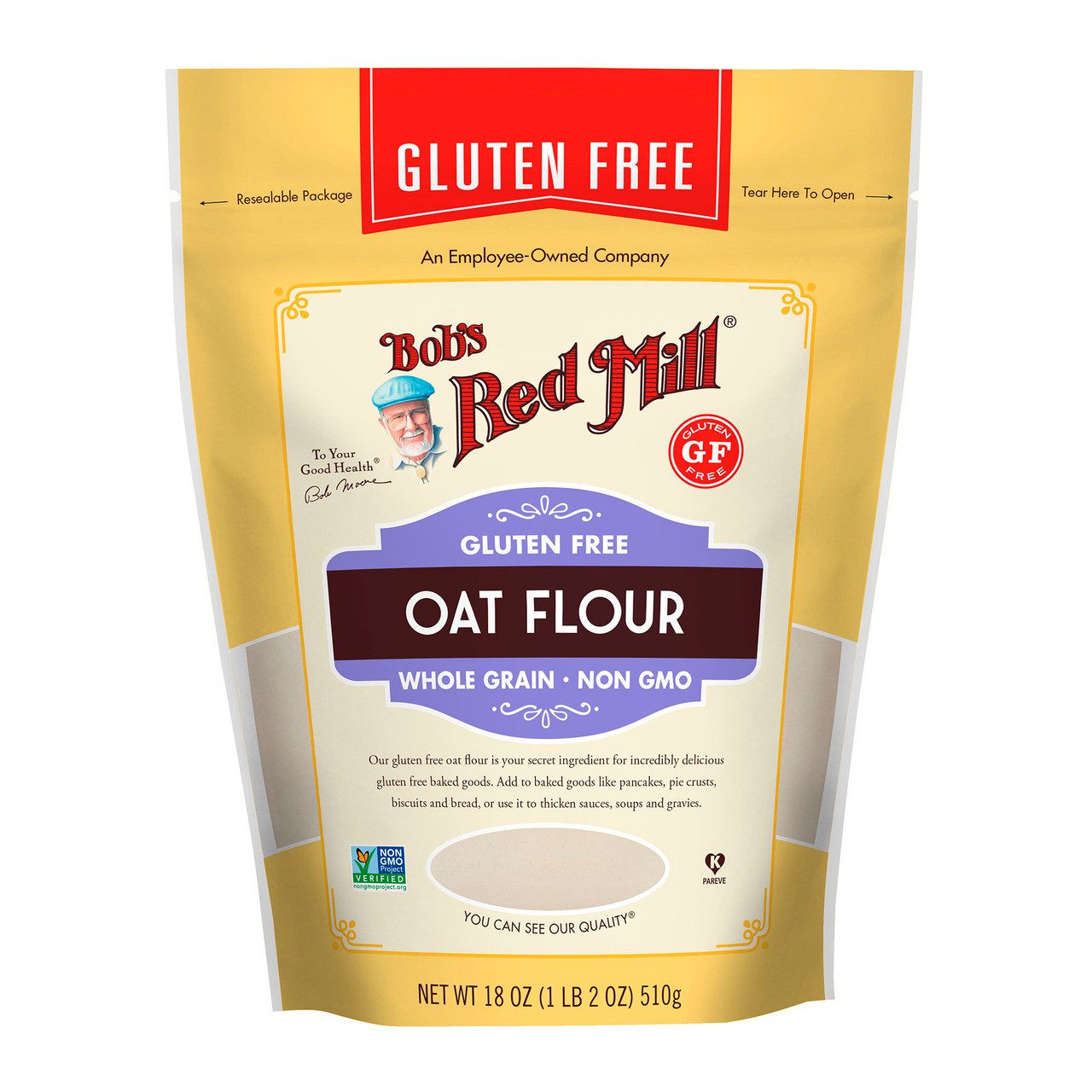 BOBS RED MILL WHOLE GRAIN OAT FLOUR GF 18OZ