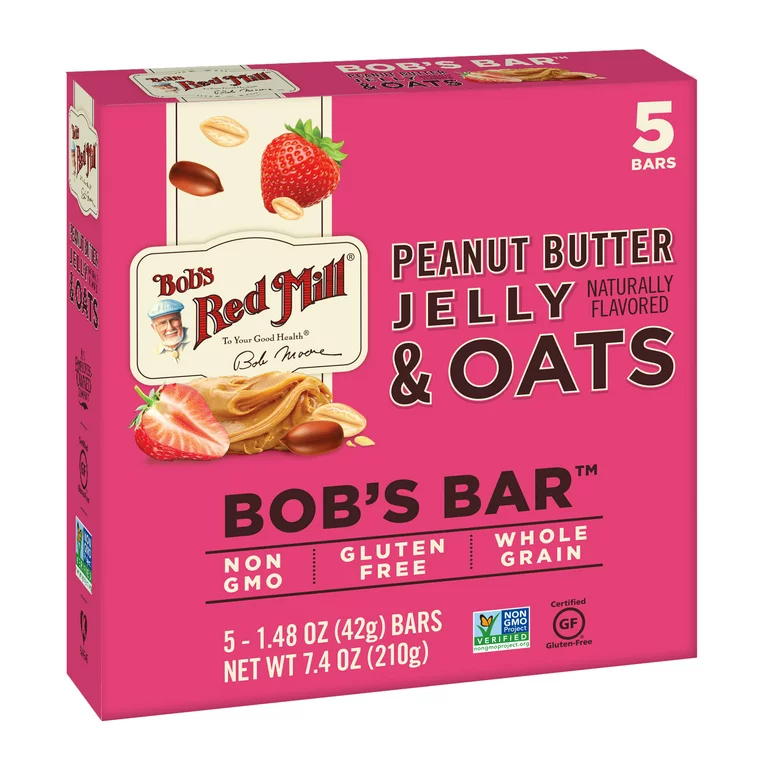 BOBS RED MILL PB & JELLY OAT BAR GF 5PK