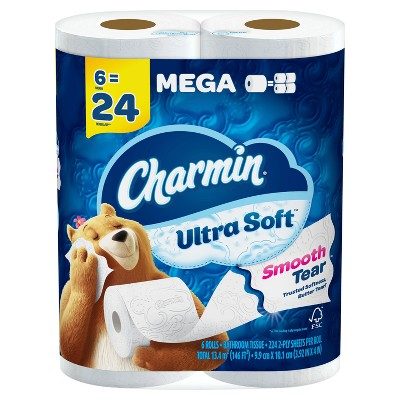 CHARMIN ULTRA SOFT TOILET TISSUE 6PK