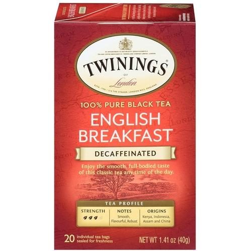 TWINNINGS BREAKFAST ENGLISH DECAFFEINATED TEA 20CT