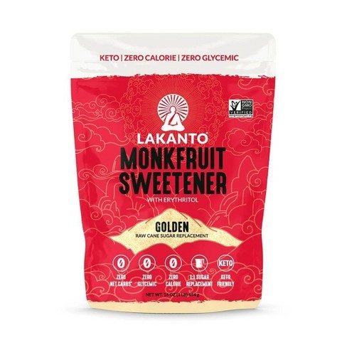 LAKANTO MONKFRUIT SWEETENER GOLDEN 16OZ
