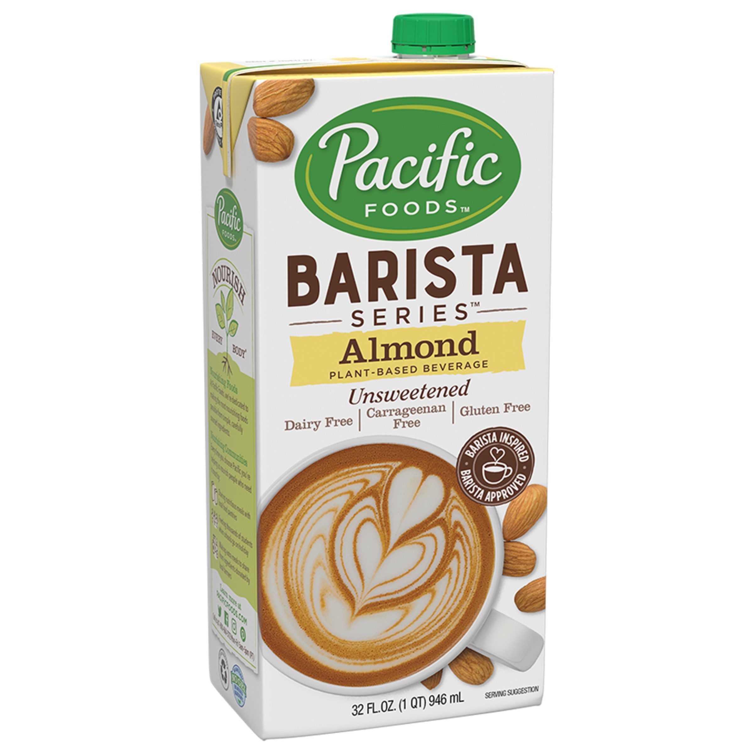 PACIFIC FOODS ALMOND BARISTA UNSWEETENED BEVERAGE 32OZ