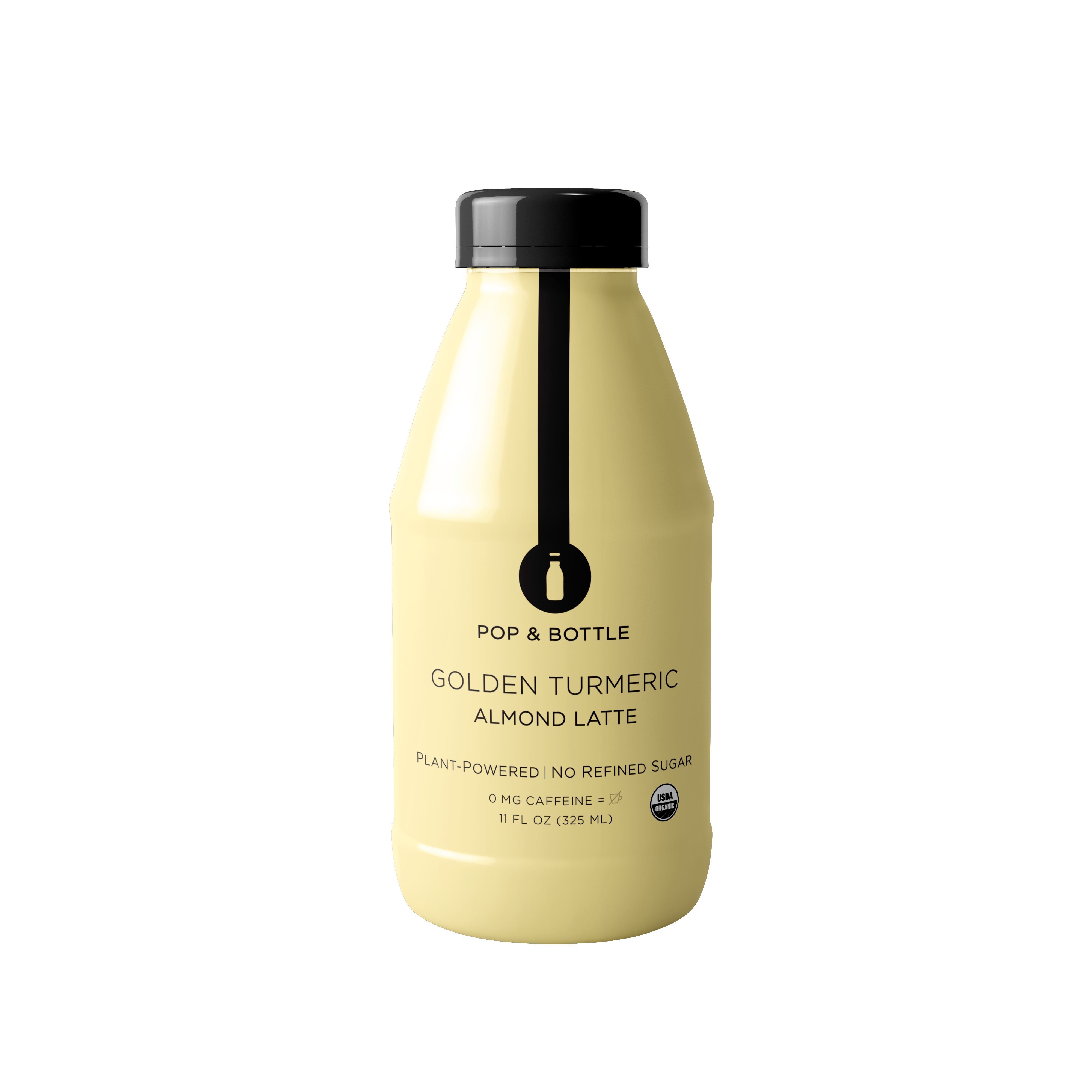 POP & BOTTLE GOLDEN TUMERIC ALMOND MILK LATTE 11OZ