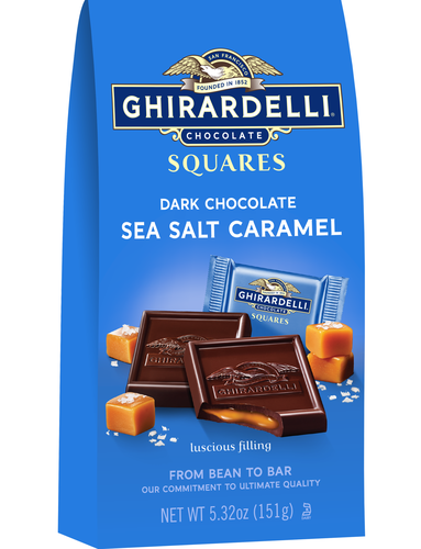 GHIRARDELLI DARK CHOCOLATE CARAMEL SEA SALT SQUARES 5.32OZ