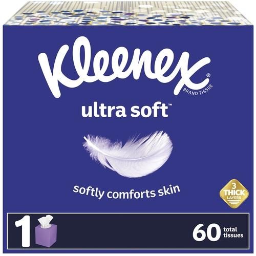KLEENEX 3 PLY FACIAL TISSUE 60PK