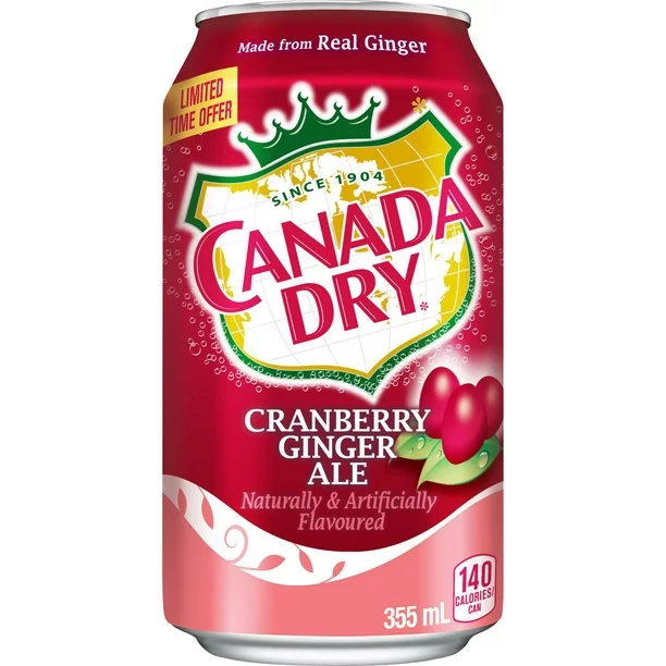 CANADA DRY CRANBERRY GINGER ALE 355ML