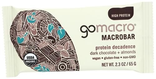 GOMACRO DARK CHOCOLATE AND ALMONDS BAR 2.3OZ