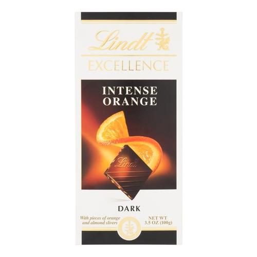 LINDT CHOCOLATE EXCELLENCE DARK INTENSE ORANGE 3.5OZ