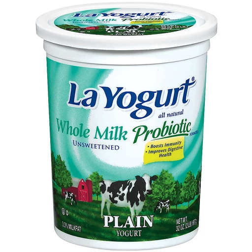 LA YOGURT PLAIN WHOLE MILK YOGURT 32OZ
