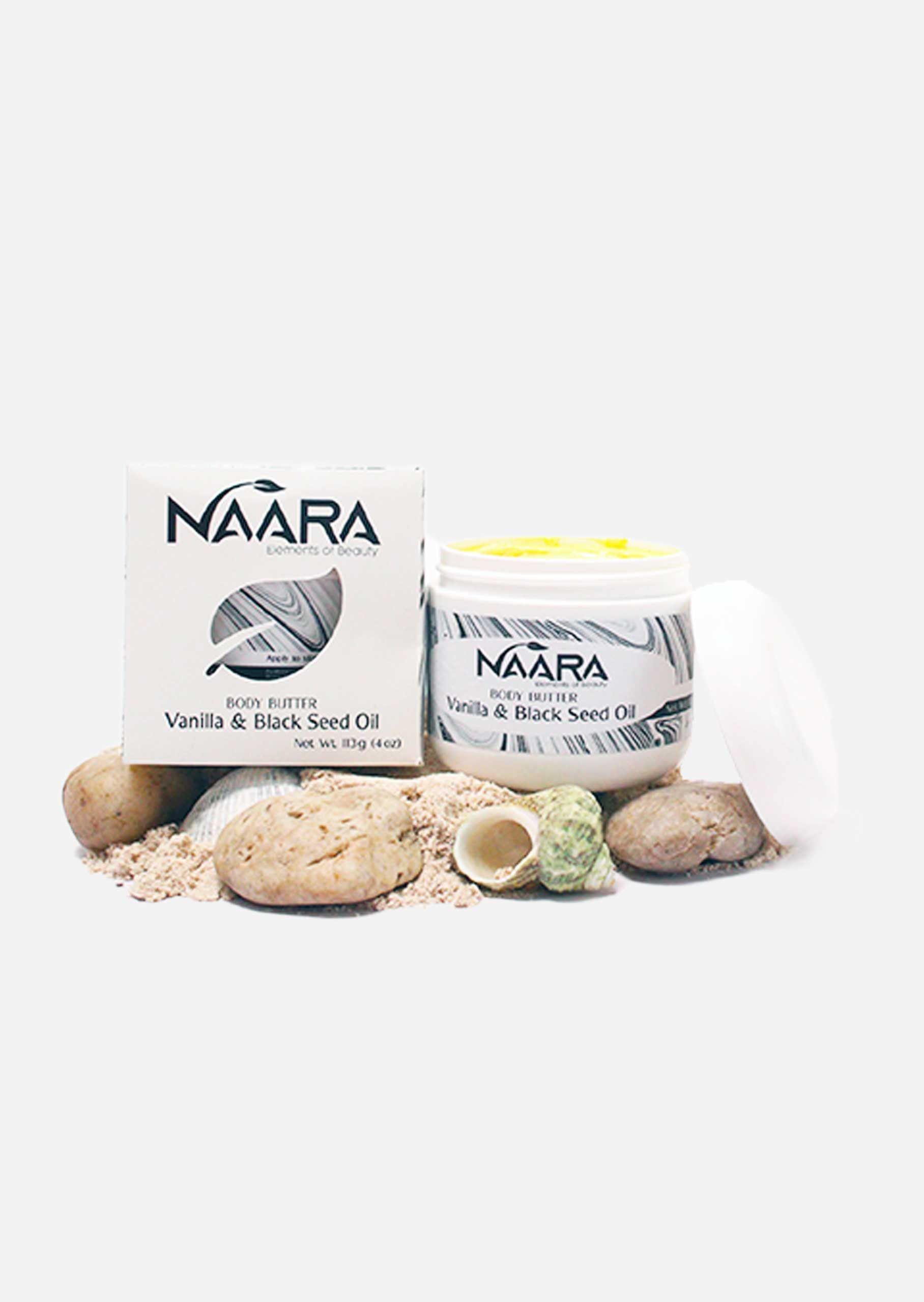 NAARA VANILLA & BLK SEED OIL BODY 4OZ
