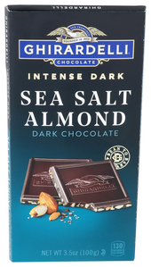 GHIRARDELLI - DARK CHOCOLATE - SEA SALT ALMOND - 3.5 OUNCE