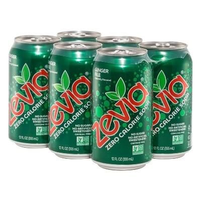 ZEVIA GINGER ALE SODA ZERO CAL 12OZ