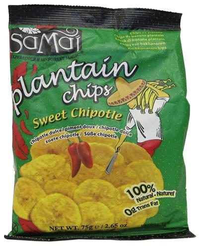 SAMAI PLANTAIN CHIPS SMOKED CHILI 75G